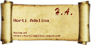 Horti Adelina névjegykártya